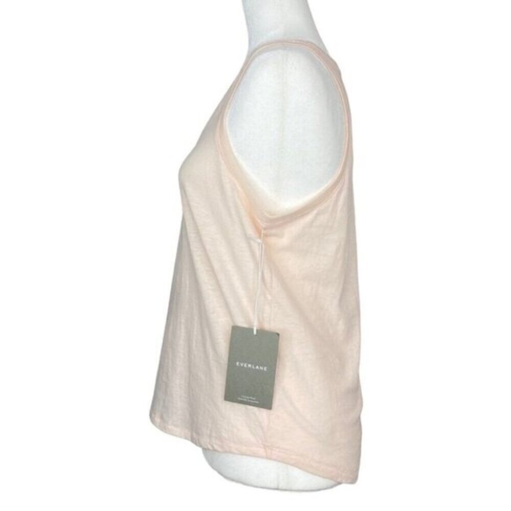 Everlane Womens Cotton Racerback Scoop Neck Tank Top‎ Pink Size M NWT - Picture 3 of 10